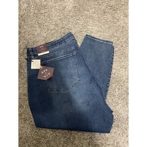 Ava & Viv Womens Plus Size 26W Mid-Rise Skinny Jeans Blue Comfort Waist NWT